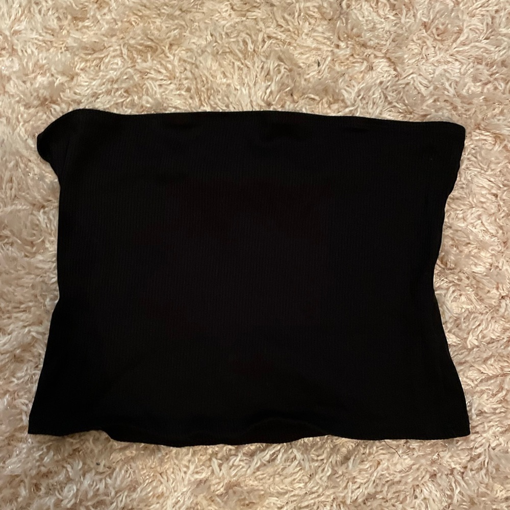 basic all black tube top